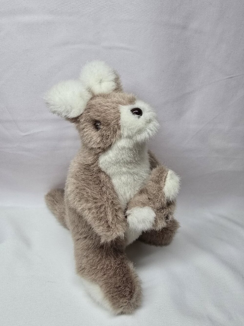 Vintage Nanco Stuffed Animal KANGAROO & JOEY BABY POUCH Toy